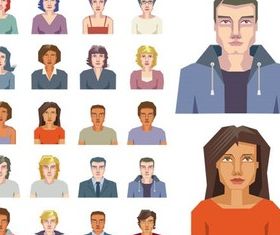 Color People Icons vectors