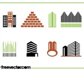 Buildings Icon Set set vector