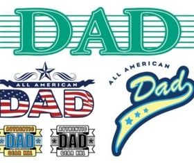 Dad Stickers Graphics vector