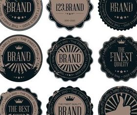 Retro Labels 6 vector