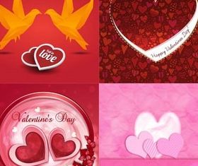 Valentines Backgrounds Set 5 vector