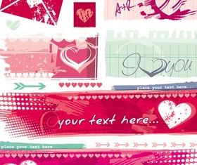Valentines Banners design vectors