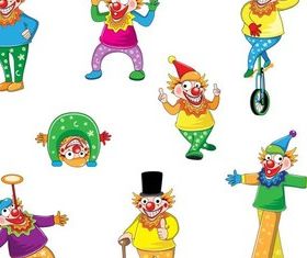 Funny Clowns vector