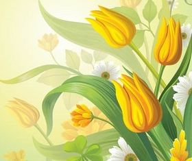 Shiny Floral Backgrounds 4 vector material