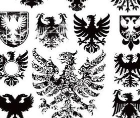 Heraldic Eagle Signs vector graphics