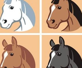 Horse Symbols free vector
