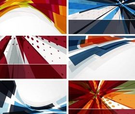 Abstract Banners Set 5 design vector
