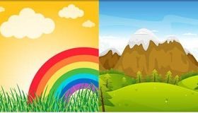Natural Backgrounds 8 vectors material