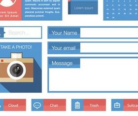 Flat Design Elements 5 design vector