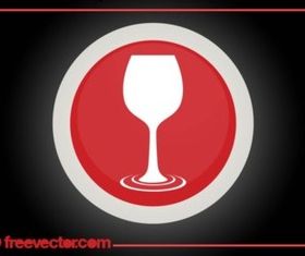 Wine Glass Logo vector