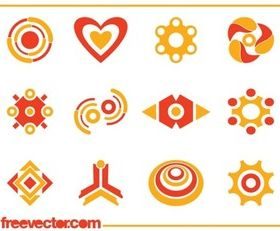 Abstract Logo Templates Set vector