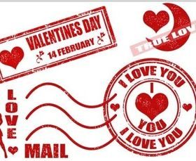 Letter To St.valentine's Day With Stamps And Postage Marks Royalty Free  SVG, Cliparts, Vectors, and Stock Illustration. Image 9041792.