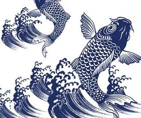 Koi Fish graphic vectors