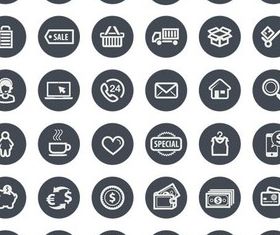Business Grey Icons vector