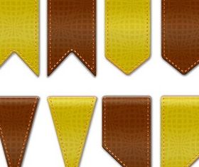 Shiny Leather Stickers vector graphics