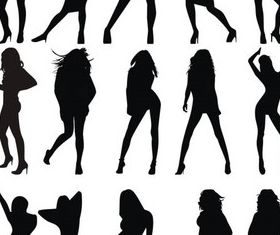 people 3 vector female silhouette free download