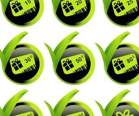 Green Sale Elements vector