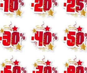 Creative Sale Stickers vector