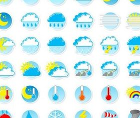 Colorful Weather Symbols vector