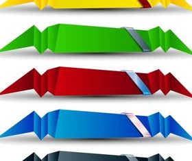 Shiny Origami Elements vector