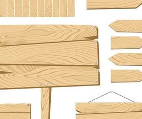 Wooden Elements shiny vector