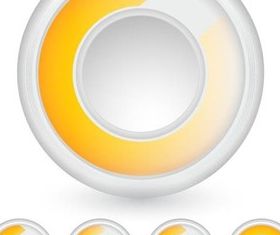 Yellow Progress Icons vector