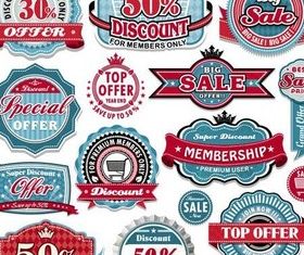 Sale Shiny Labels vector graphic