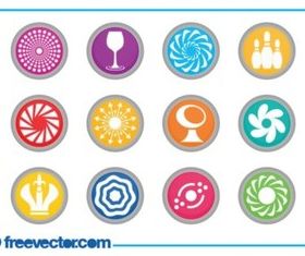 Round Icons Set vector