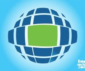 Planet Logo Template shiny vector