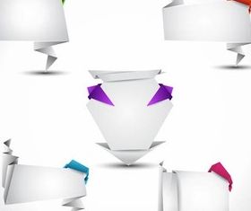 Stylish Origami Elements vectors graphic