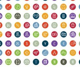 Flat Shiny Icons vector graphics