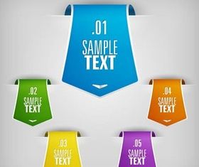 Color Shiny Tags vector