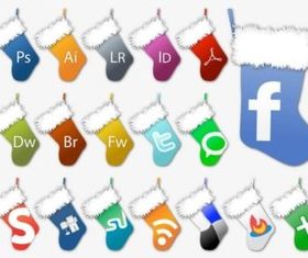 Christmas Stockings vector set