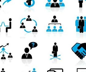 Shiny Business Icons vector design