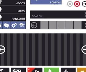 Color Web Elements vector graphics