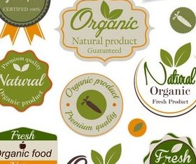 Natural Food Labels vectors
