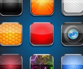 Shiny Multimedi Buttons vector