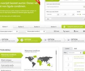 Web Green Elements vectors material