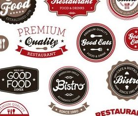 Restaurant Labels vector