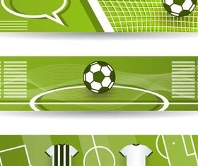 Football Bright Banners Illustration vector