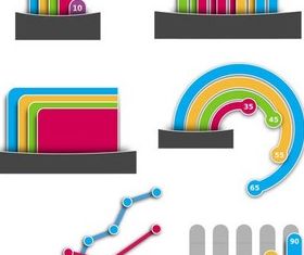 Shiny Stylish Charts vector graphic