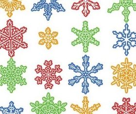 Color Snowflakes vector