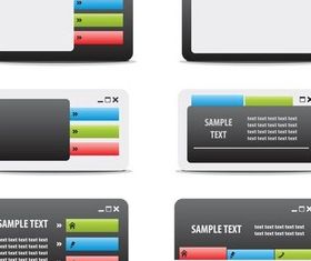 Grey Web Design Elements vector