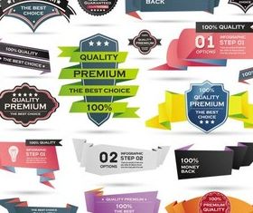 Origami Stickers vector