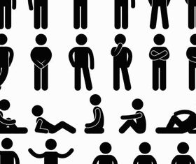 Man Icons vector graphics