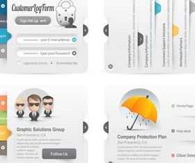 Stylish Web Elements vector graphic