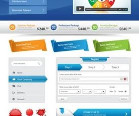 Web Flat Elements vector