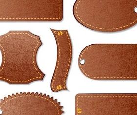 Leather Stickers vector