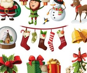 Christmas Attributes set vector