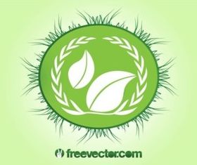 Ecology Badge shiny vector